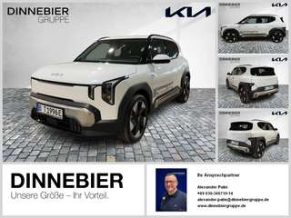 Schräge Frontansicht auf einen Kia EV2 , freigestellt