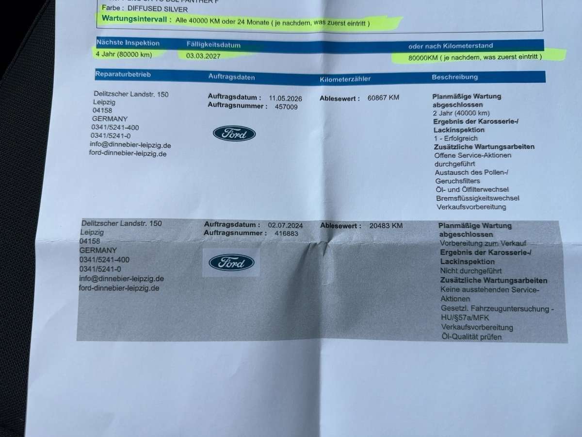 Fahrzeugbild eines Ford Transit Custom