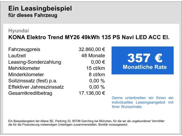 Fahrzeugbild eines Hyundai Kona Elektro
