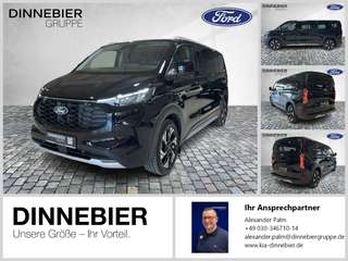 Schräge Frontansicht auf einen Ford Tourneo Custom , freigestellt