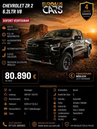 Schräge Frontansicht auf einen Chevrolet Silverado , freigestellt