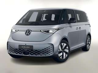 Schräge Frontansicht auf einen Volkswagen ID. BUZZ , freigestellt