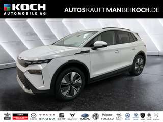 Schräge Frontansicht auf einen Skoda ELROQ , freigestellt