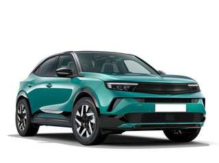 Schräge Frontansicht auf einen Opel Mokka , freigestellt