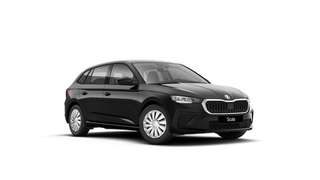 Schräge Frontansicht auf einen Skoda Scala , freigestellt