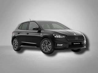 Schräge Frontansicht auf einen Skoda Fabia , freigestellt