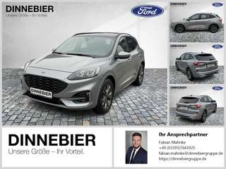 Schräge Frontansicht auf einen Ford Kuga , freigestellt