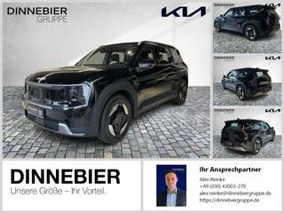 Schräge Frontansicht auf einen Kia EV9 , freigestellt