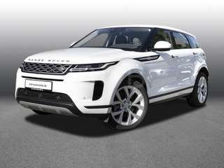 Schräge Frontansicht auf einen Land Rover Range Rover Evoque , freigestellt