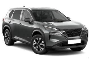 Schräge Frontansicht auf einen Nissan X-TRAIL , freigestellt