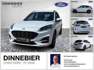 Schräge Frontansicht auf einen Ford Kuga , freigestellt