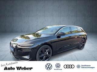 Schräge Frontansicht auf einen Audi A6 e-tron , freigestellt
