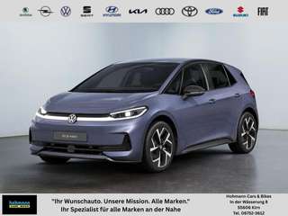 Schräge Frontansicht auf einen Volkswagen ID.3 , freigestellt