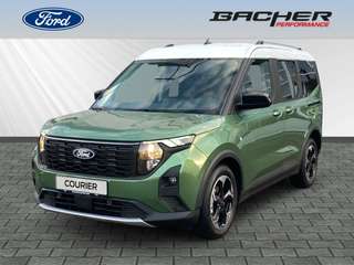 Schräge Frontansicht auf einen Ford Tourneo Courier , freigestellt