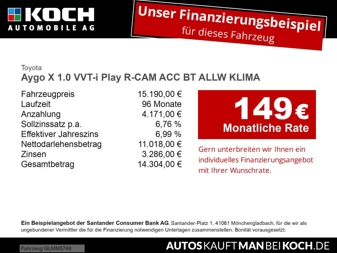 Fahrzeugbild eines Toyota AYGO