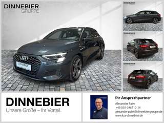 Schräge Frontansicht auf einen Audi A3 , freigestellt