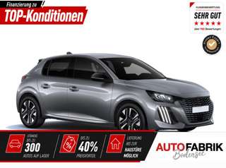 Schräge Frontansicht auf einen Peugeot 208 , freigestellt