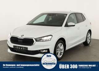 Schräge Frontansicht auf einen Skoda Fabia , freigestellt