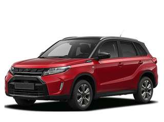 Schräge Frontansicht auf einen Suzuki Vitara , freigestellt