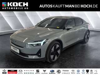 Schräge Frontansicht auf einen Polestar 2 , freigestellt