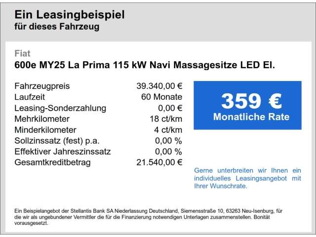 Fahrzeugbild eines Fiat 600 Elektro
