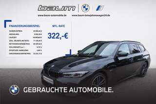 Schräge Frontansicht auf einen BMW 3er-Reihe , freigestellt