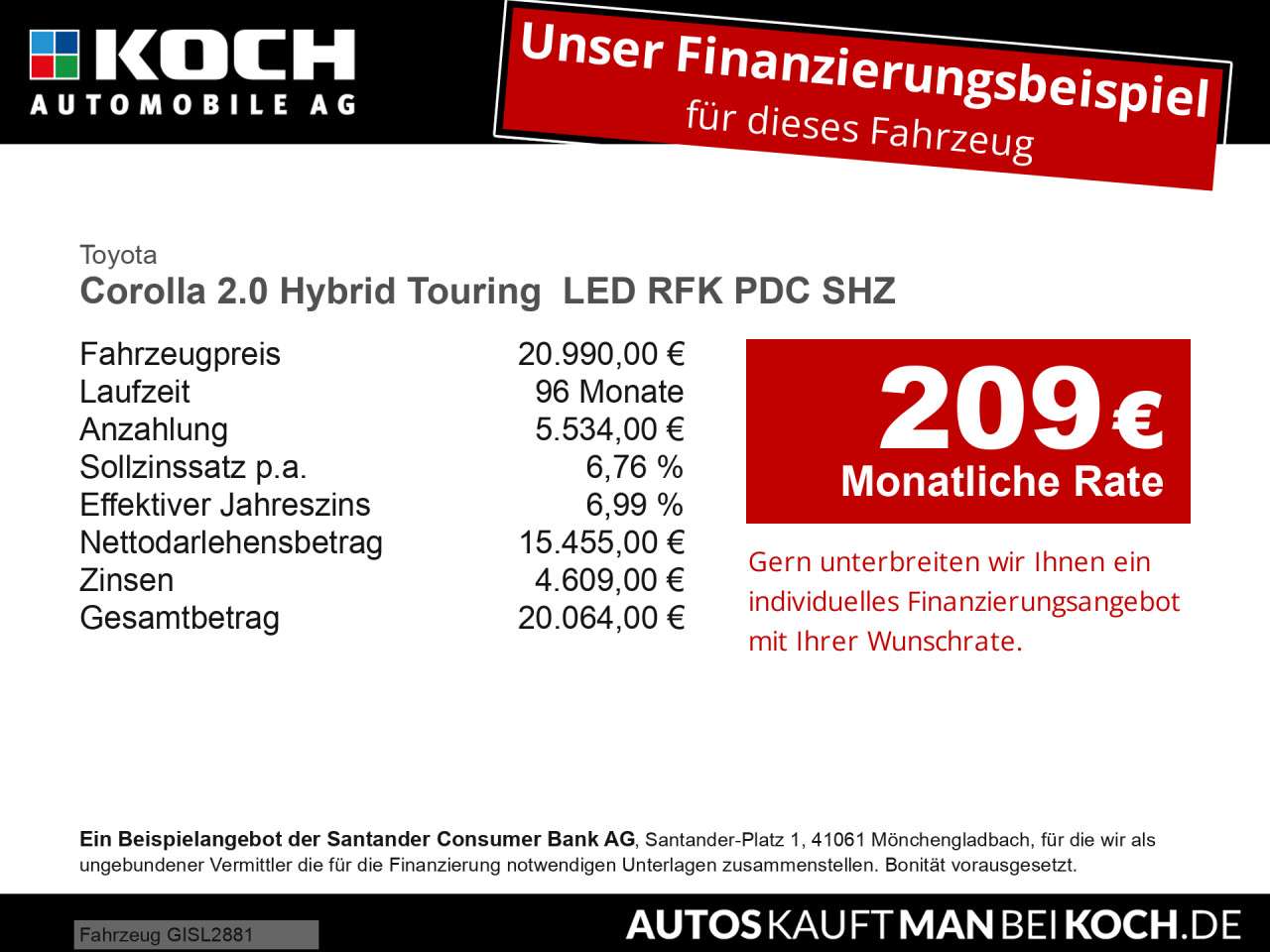 Fahrzeugbild eines Toyota Corolla