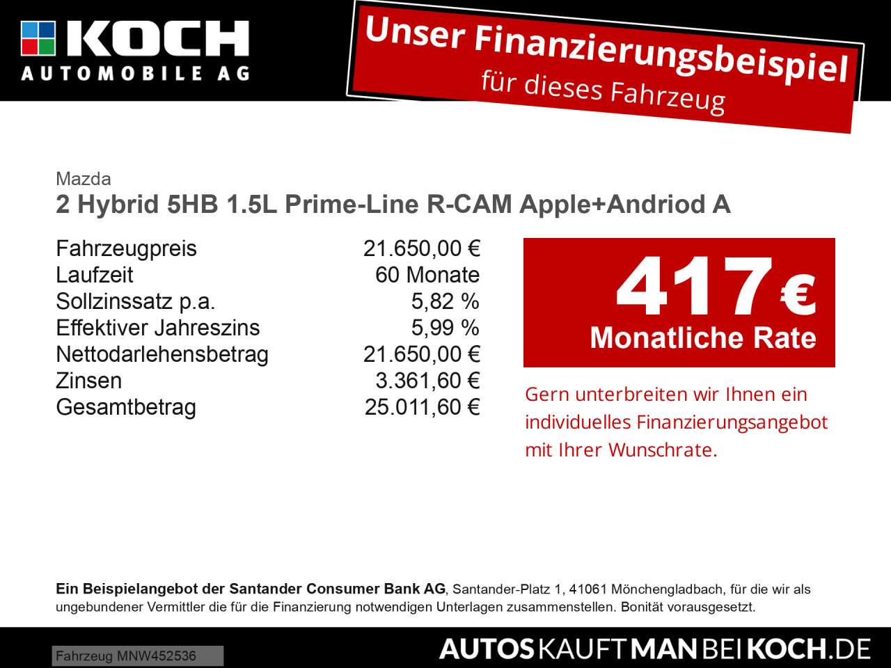 Fahrzeugbild eines Mazda Mazda2 Hybrid