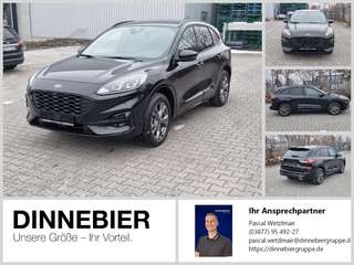 Schräge Frontansicht auf einen Ford Kuga , freigestellt