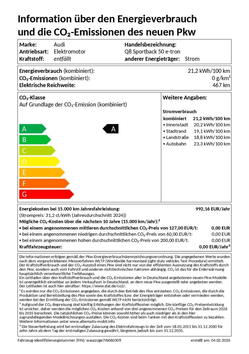 Fahrzeugbild eines Audi Q8 e-tron