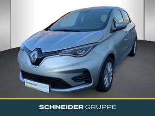 Schräge Frontansicht auf einen Renault ZOE , freigestellt