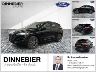 Schräge Frontansicht auf einen Ford Kuga , freigestellt