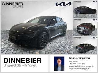 Schräge Frontansicht auf einen Kia EV6 , freigestellt