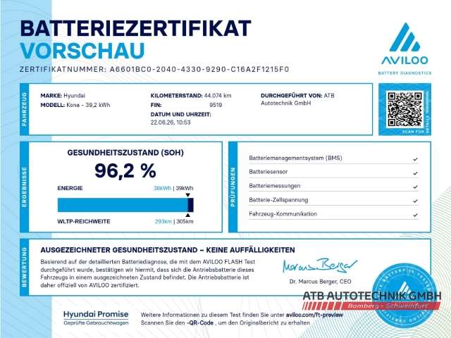 Fahrzeugbild eines Hyundai Kona Elektro