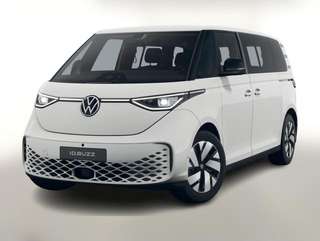 Schräge Frontansicht auf einen Volkswagen ID. BUZZ , freigestellt