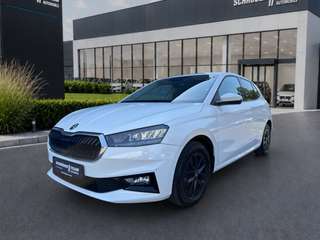 Schräge Frontansicht auf einen Skoda Fabia , freigestellt