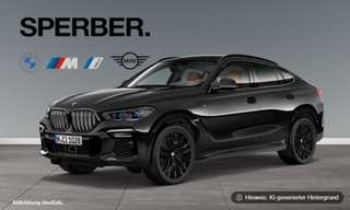 Schräge Frontansicht auf einen BMW X6 , freigestellt