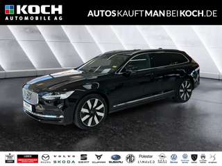 Schräge Frontansicht auf einen Volvo V90 , freigestellt
