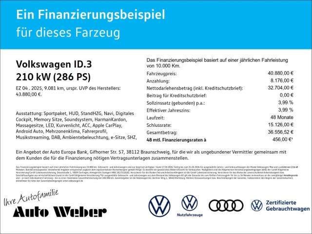 Fahrzeugbild eines Volkswagen ID.3