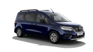 Schräge Frontansicht auf einen Renault Kangoo , freigestellt