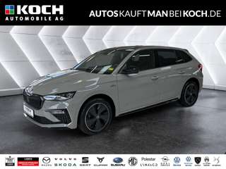 Schräge Frontansicht auf einen Skoda Scala , freigestellt