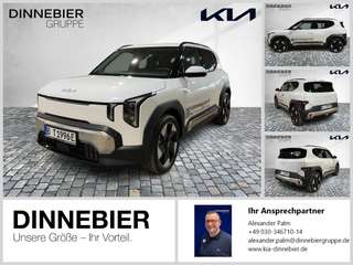 Schräge Frontansicht auf einen Kia EV2 , freigestellt