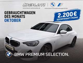 Schräge Frontansicht auf einen BMW 2er-Reihe , freigestellt