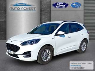 Schräge Frontansicht auf einen Ford Kuga , freigestellt