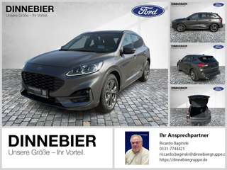 Schräge Frontansicht auf einen Ford Kuga , freigestellt