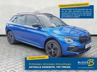 Schräge Frontansicht auf einen Skoda Kamiq , freigestellt