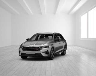 Schräge Frontansicht auf einen Skoda Octavia , freigestellt