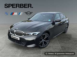 Schräge Frontansicht auf einen BMW 3er-Reihe , freigestellt