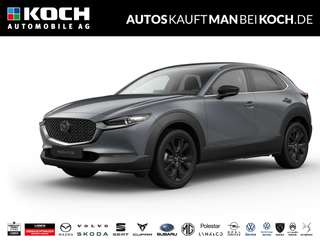 Schräge Frontansicht auf einen Mazda CX-30 , freigestellt