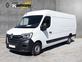 Schräge Frontansicht auf einen Renault Master , freigestellt